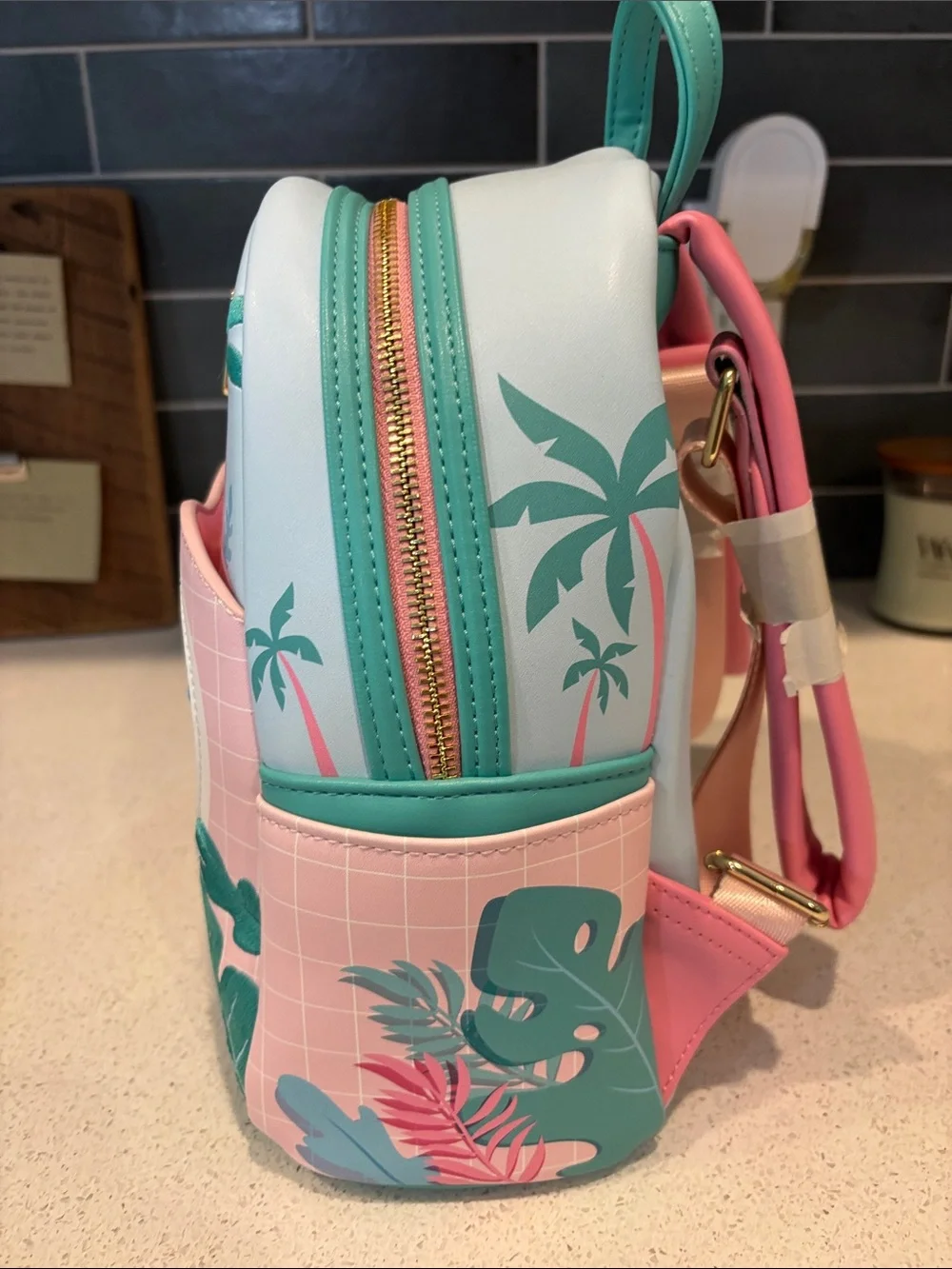 Minnie Mouse Vacation Loungefly Backpack NWOT and Wallet NWT Set